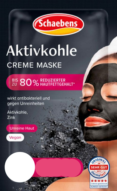 Schaebens Aktivkohle Creme Maske 2 x 5ml Schaebens Gutes aus Deutschland