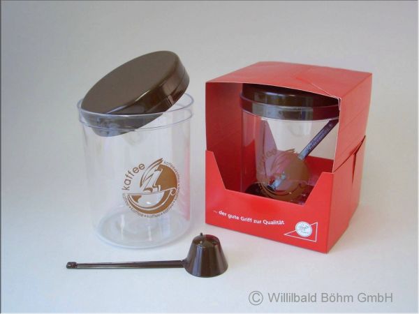 Sonja Plastic Kaffeedose mit Maßlöffel