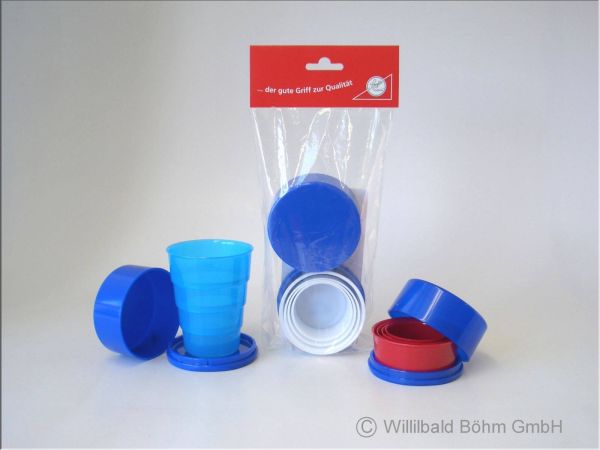 Sonja Plastic Klappbecher zusammenlegbar für unterwegs
