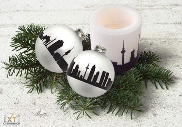 44spaces City Skyline Christbaumkugel
