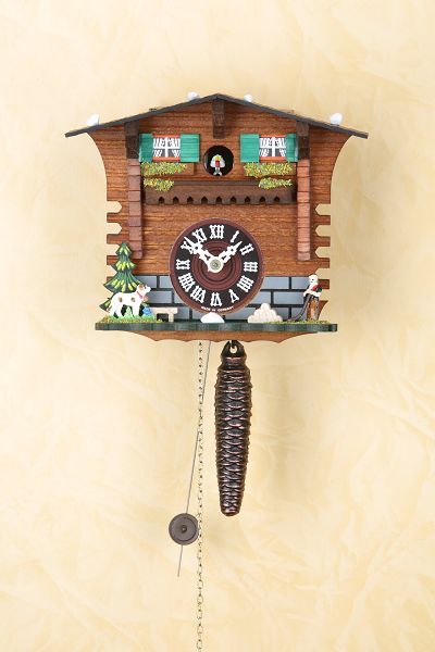 Mechanische Kuckucksuhr 17cm mit Viertelruf und 1 Tag Kettenzugwerk Trenkle Uhren Gutes aus Deutschland