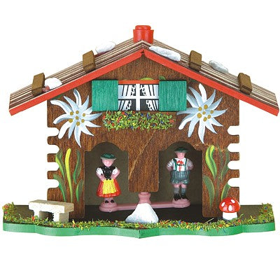 Wetterhaus Berghütte 9cm handbemalt