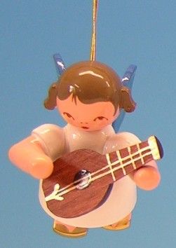 Weihnachtsengel mit Mandoline, Baumschmuck Uhlig Gutes aus Deutschland