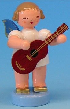 Engel stehend mit Gitarre, 60 mm Uhlig Gutes aus Deutschland