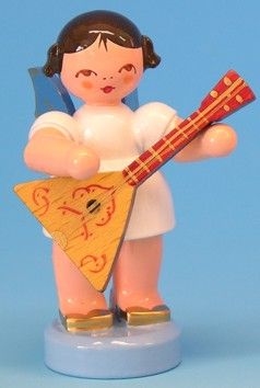 Engel stehend mit Balalaika, 60 mm Uhlig Gutes aus Deutschland