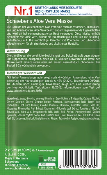 Schaebens Aloe Vera Maske 2 x 5 ml