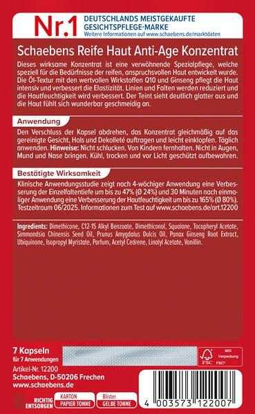 Schaebens Reife-Haut Konzentrat 7 Kapseln