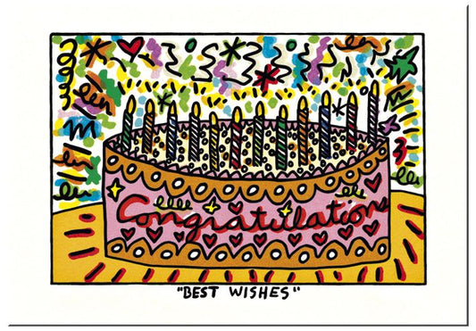 fridolin Kunstpostkarte James Rizzi "Best wishes"