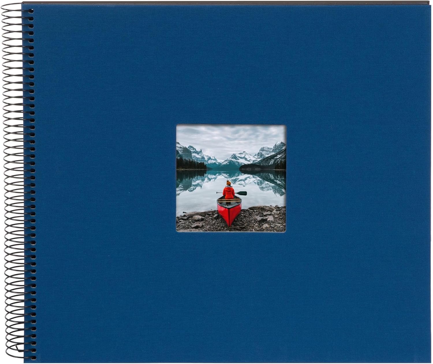 goldbuch Fotoalbum Bella Vista Spiralalbum Fenster, schwarze Seiten blau 3410 Gutes-aus-Deutschland