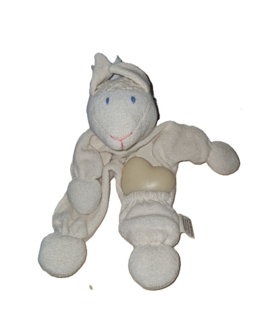 Saling Badetier Schaf mit Herz Schafmilchseife, 25cm
