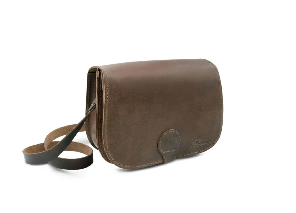Thielemann Leder Damenhandtasche (Jagdtasche), 3 Fächer, dunkelbraun