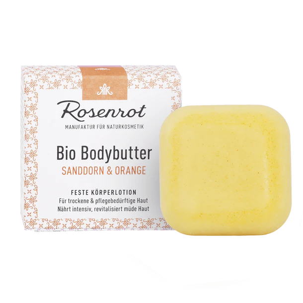 Rosenrot Feste Bodybutter® - Sanddorn Orange, 70g Rosenrot Gutes-aus-Deutschland