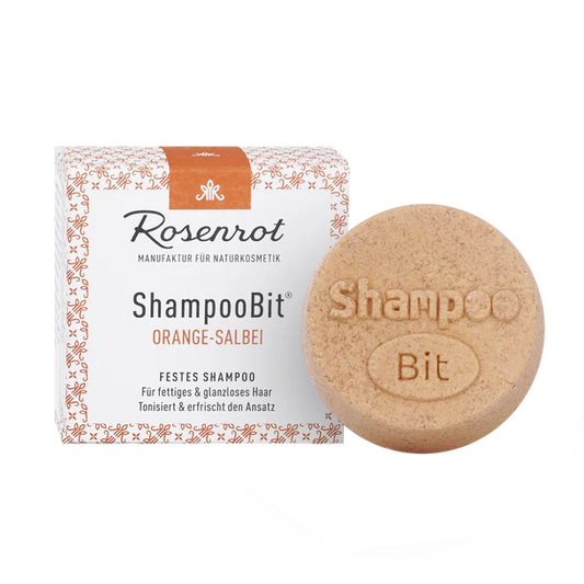 Rosenrot Festes ShampooBit®  - Orange Salbei 60g