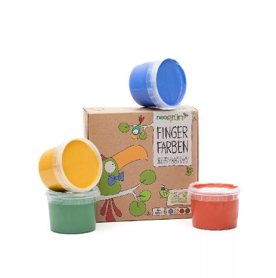 neogrün Fingerfarben 4er Set “Aki” Gutes-aus-Deutschland