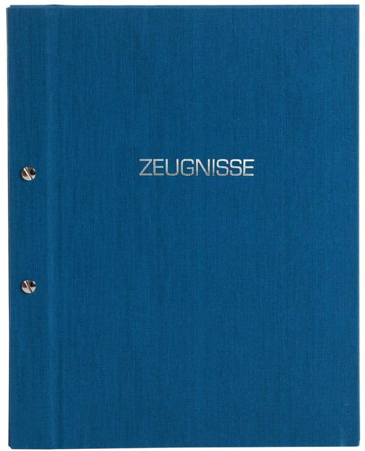 goldbuch Zeugnismappe Colours Leinen blau