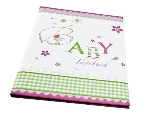 goldbuch Babytagebuch Lovely rosa Leinen