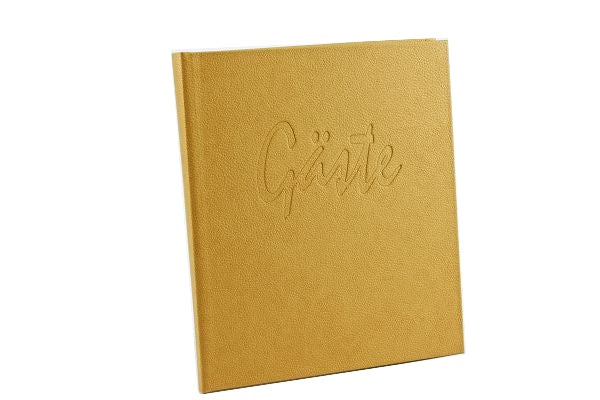 goldbuch Gästebuch Bologna Kunstleder braun