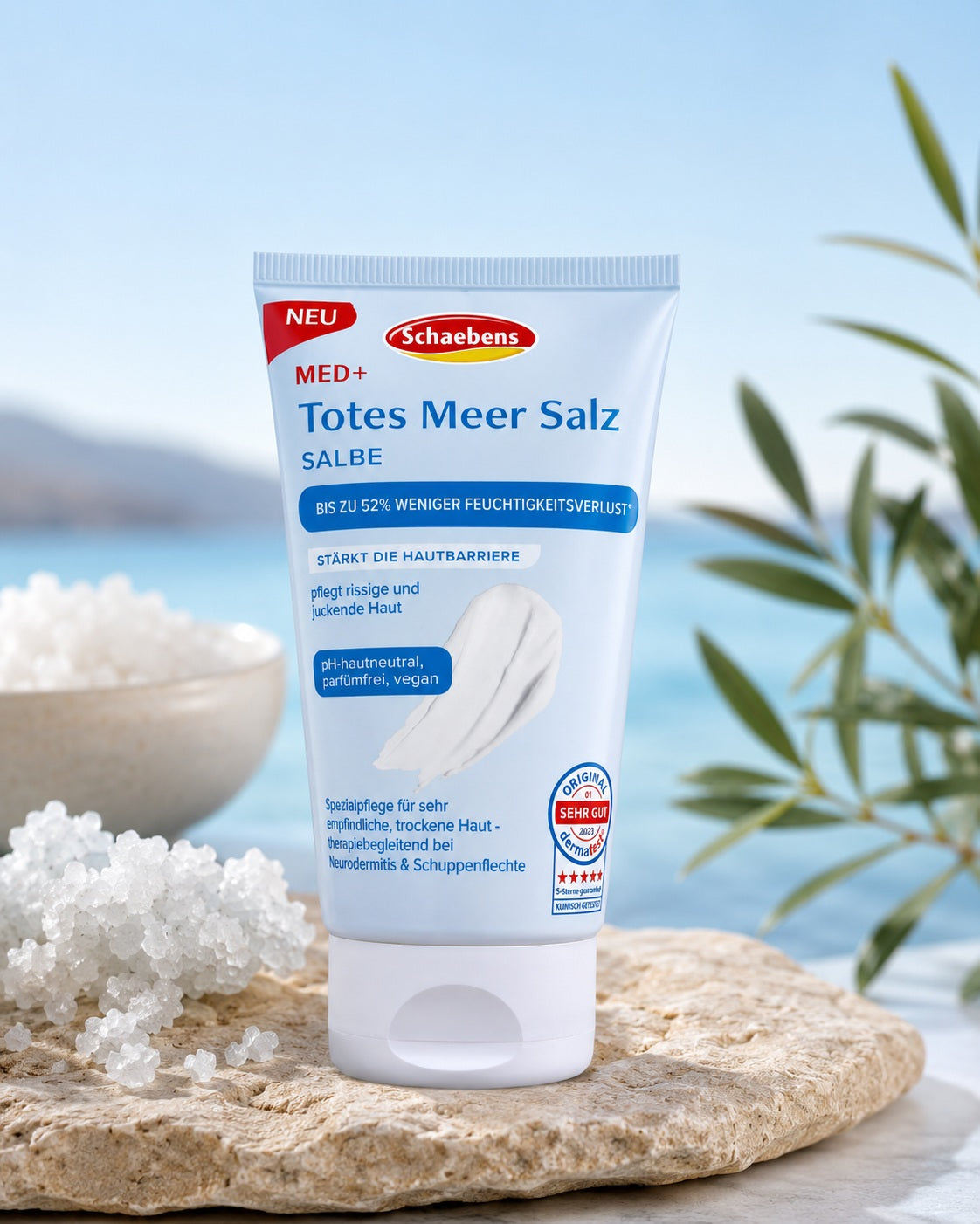 Schaebens Totes Meer Salz Salbe, pflegt intensiv trockene Haut, 75ml