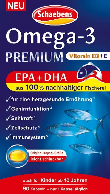 Schaebens Omega-3 Premium Lachs, 3-Monatskur