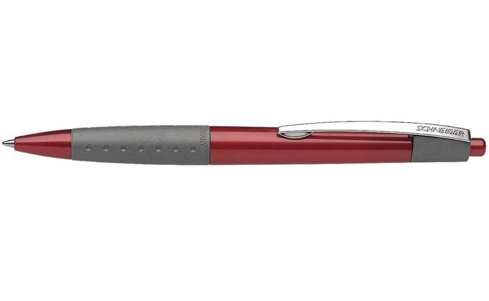 4er Set Druckkugelschreiber LOOX mit Soft-Grip-Zone, M rot dokumentenecht.