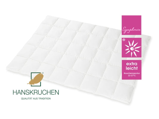 HANSKRUCHEN Daunendecke extra leicht weiße masurische Gänsedaunen
