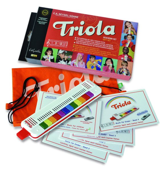 C.A. Seydel Söhne Blasharmonika Triola mit 5 Liederbüchern