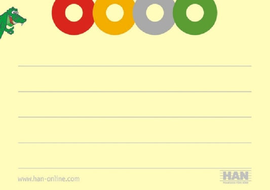 HAN CROCO Karteikarten A8, gelb, 100 Stück liniert