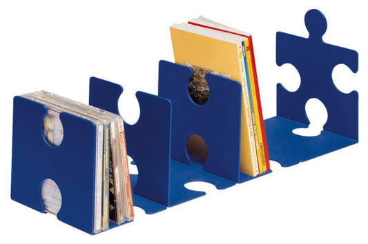 HAN PUZZLE CD-Ständer/Buchstütze im Set zu 2 Stück blau