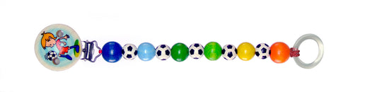Hess Schnullerkette Fußball, Holz