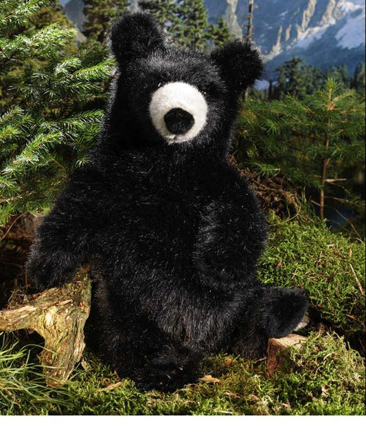 Kösener Schwarzbär sitzend, besonders weich, 39cm