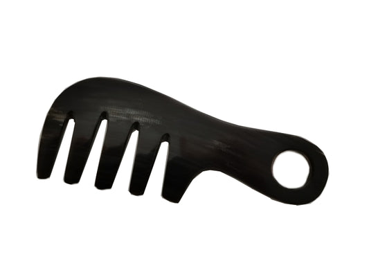 Kost Afro Lockenkamm, Horn, 16cm schwarz  braun