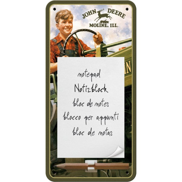 Nostalgic Art Notizblock Schild John Deere II