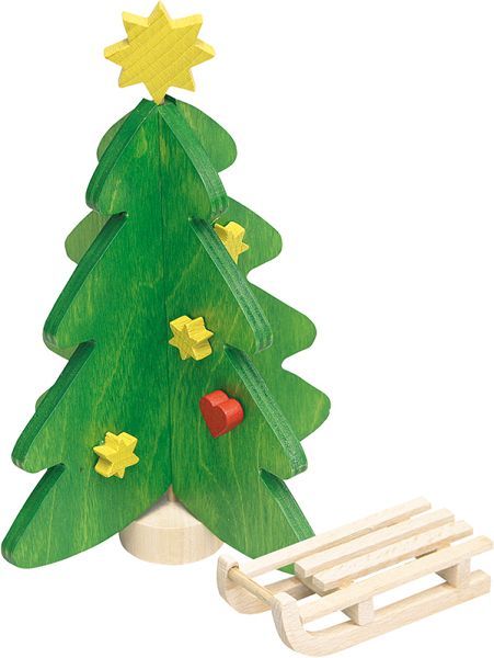 Rülke Holzspielwaren Weihnachtsbaum&Schlitten