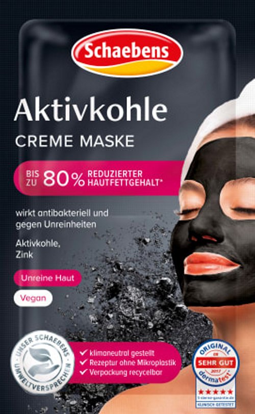 Schaebens Aktivkohle Creme Maske 2 x 5ml