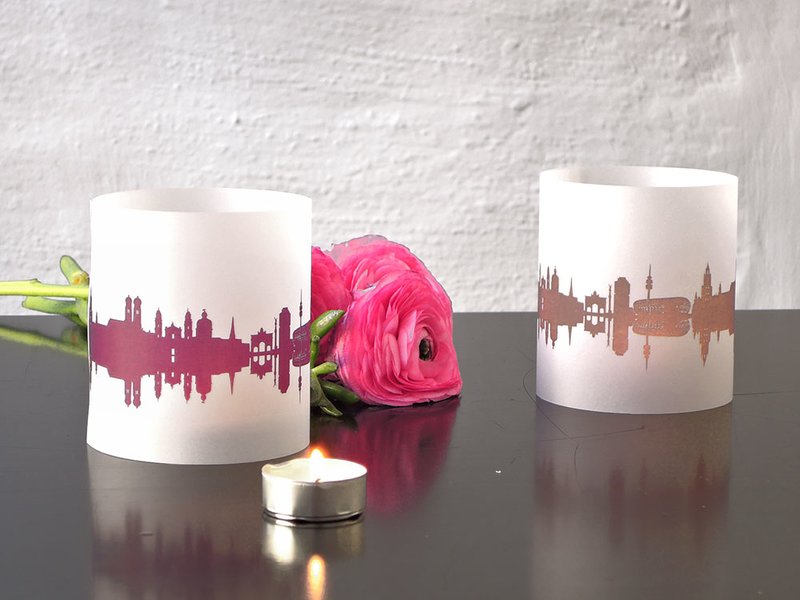 44spaces City Skyline Windlicht / Shade, 2-er Set