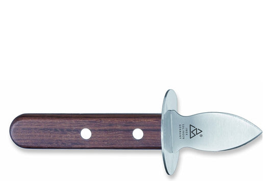 triangle Austernöffner mit braunem Holzgriff, genietet