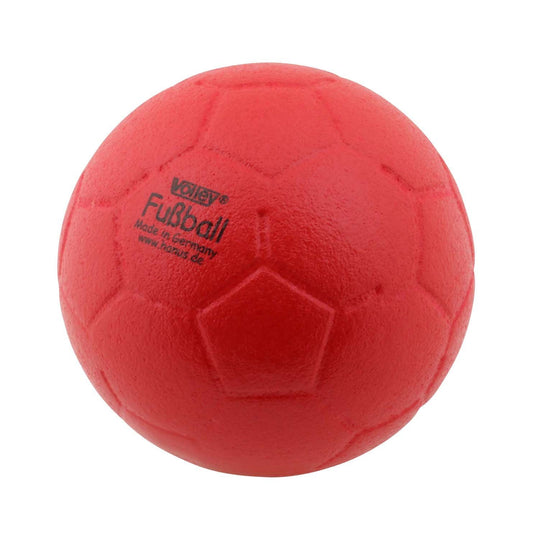 VOLLEY Fußball rot, mit ELE Haut, 18cm